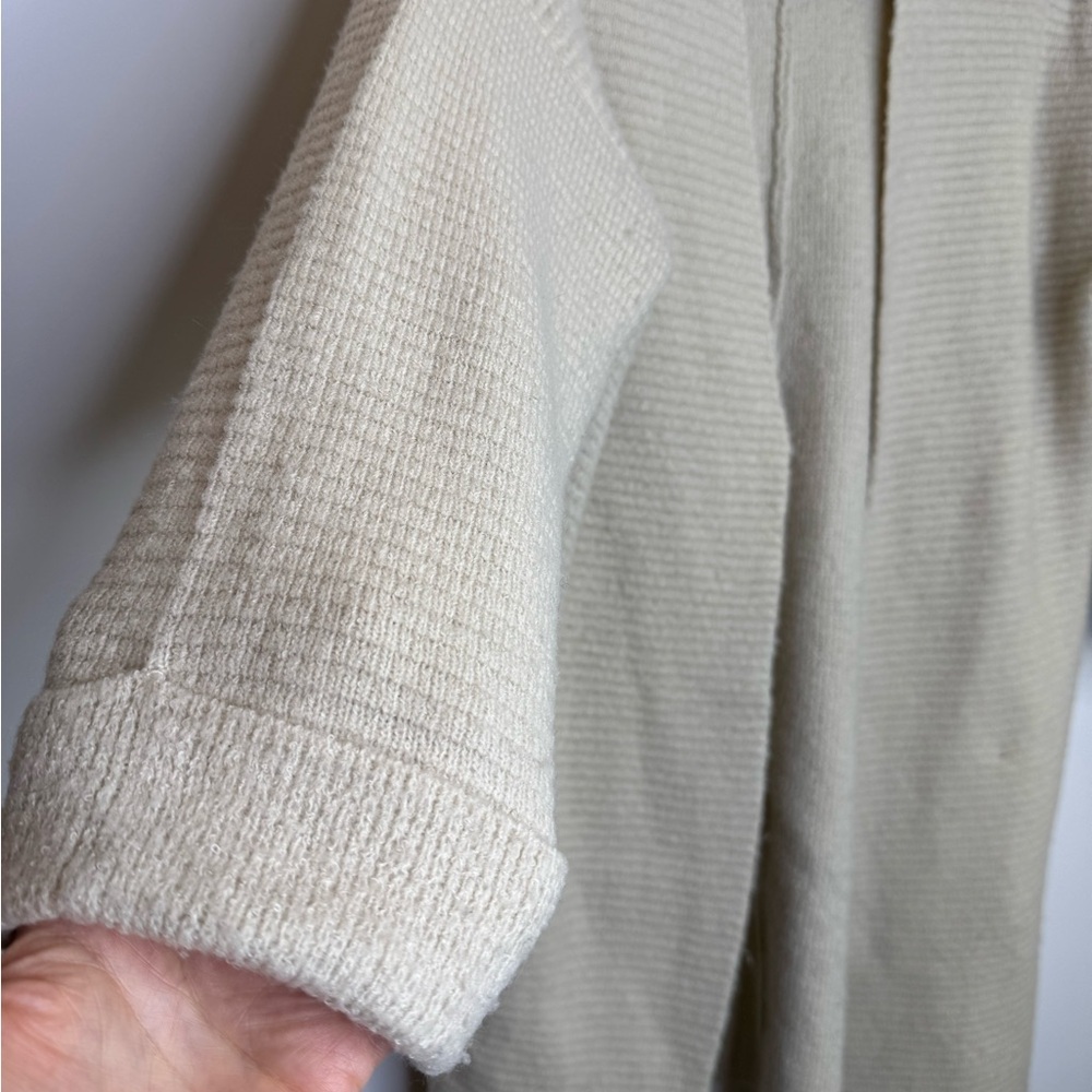 Monk & Lou Cozy Cream wool blend Open-Front Sweater size medium - Picture 4 of 10
